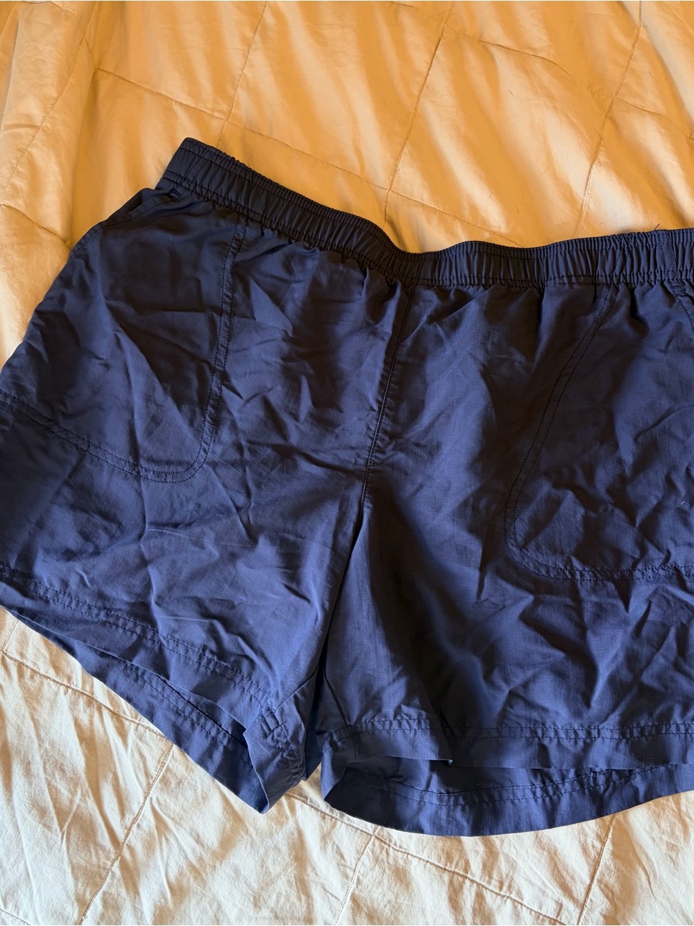 Columbia Navy Athletic Shorts with Elastic Waist